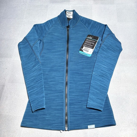 NEW NRS HydroSkin 0.5 Jacket Womens XS Moroccan Blue Neoprene Nylon Full Zip NWT - Picture 1 of 16
